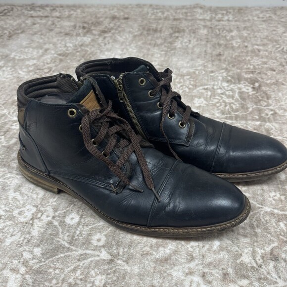 Bull Boxer Other - BULL BOXER Holten London Grunge Leather Zip Boots | Mens‎ EU 45 US 12 Moto